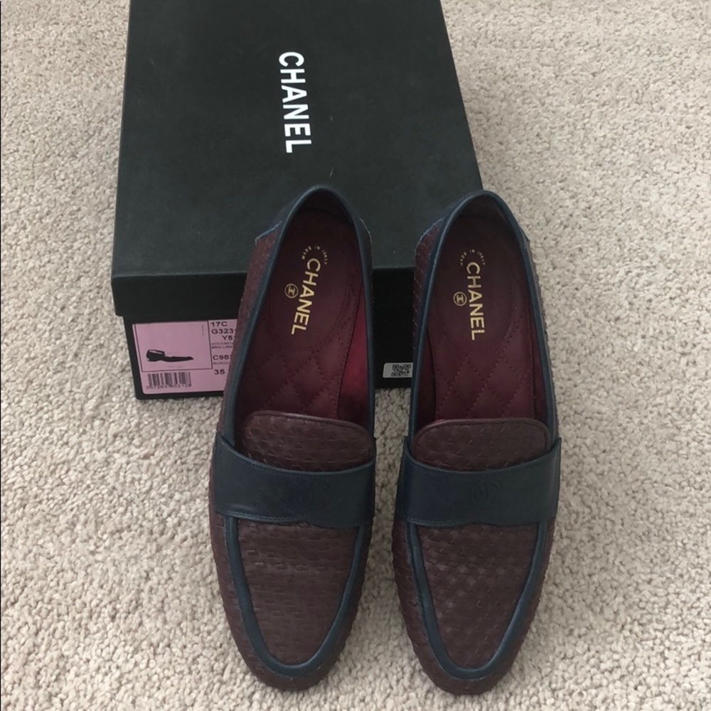 Chanel Woven Loafers